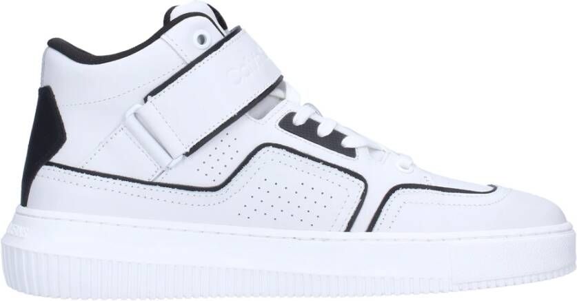 Calvin Klein Leren Sneaker Ondersteuning Productie Groep White Heren