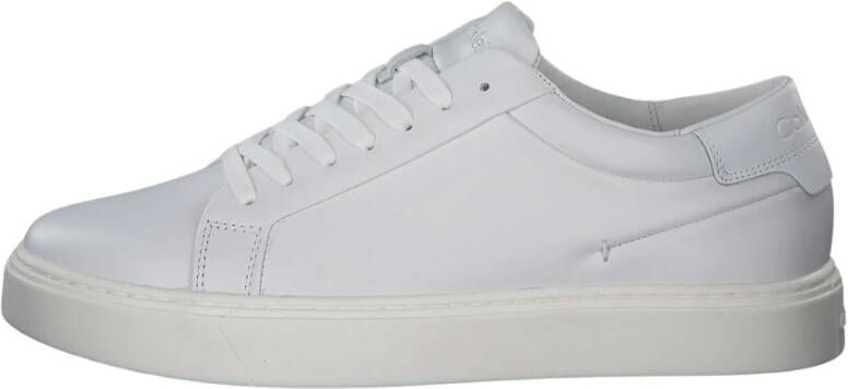 Calvin Klein Leren Sneakers White Heren