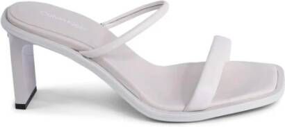 Calvin Klein Leren Twee-band Sandalen Beige Model