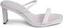 Calvin Klein Leren Twee-band Sandalen Beige Model - Thumbnail 1
