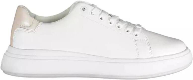 Calvin Klein Logo Sneaker voor dames met Contrasterende Details White Dames