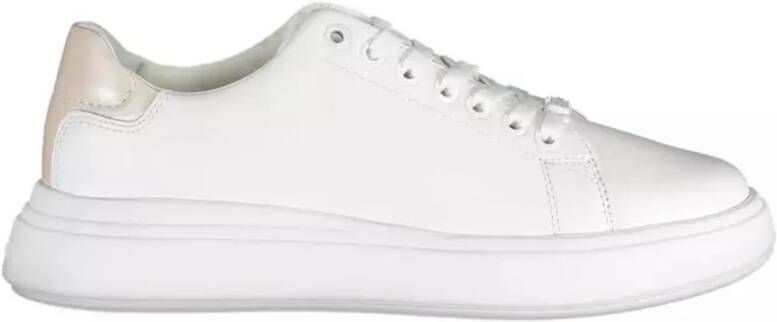 Calvin Klein Logo Sneaker voor dames met Contrasterende Details Wit Dames