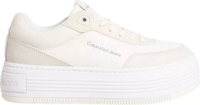Calvin Klein Jeans Platte Lage Veterschoenen voor Dames Beige Dames - Foto 4