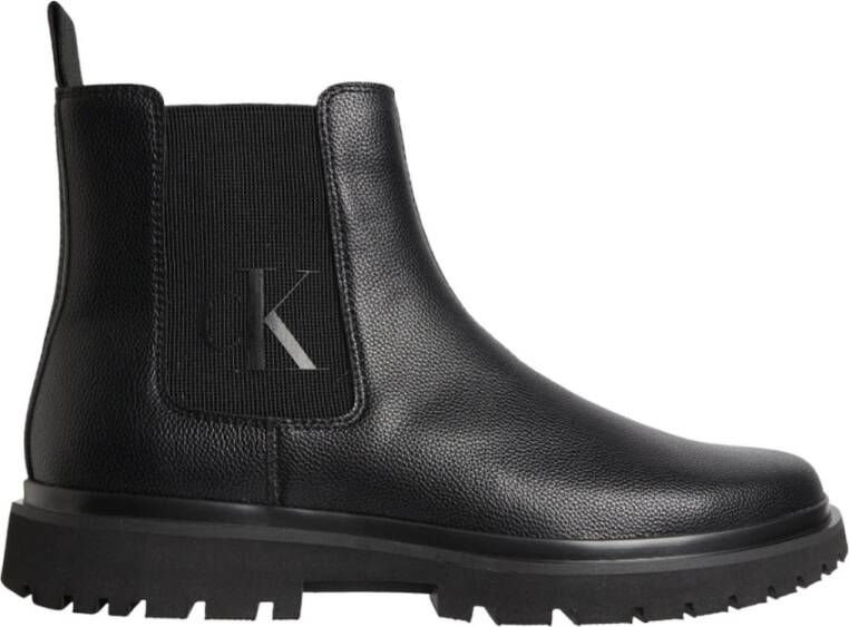 Calvin Klein Jeans Chelsea boots van leer model 'LUG MID CHELSEA BOOT' - Foto 2