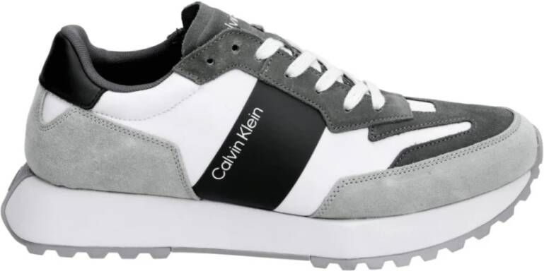 Calvin Klein Moderne lage veterschoenen in grijs voor heren Multicolor Heren