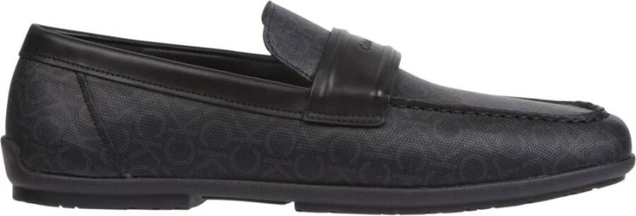 Calvin Klein Moderne zwarte loafers met luxe uitstraling Black Heren