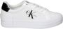 Calvin Klein Jeans Witte Casual Leren Sneakers oor rouwen White Dames - Thumbnail 1