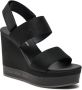 Calvin Klein Jeans Dames Wedge Webbing Sandalen Black Dames - Thumbnail 1