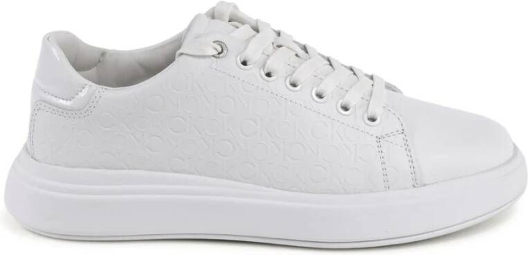 CK Calvin Klein Sneakers van leermix met labeldetails model 'RAISED'