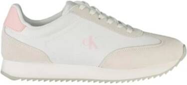 Calvin Klein Roze Accent Leren Sportschoenen