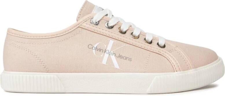 Calvin Klein Roze Canvas Tennisschoenen Pink Dames