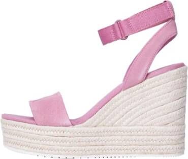 Calvin Klein Sleehaksandaaltjes WEDGE SANDAL SU MG BTW zomerschoen sandaal keilhak met klittenbandjes