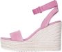 Calvin Klein Sleehaksandaaltjes WEDGE SANDAL SU MG BTW zomerschoen sandaal keilhak met klittenbandjes - Thumbnail 1