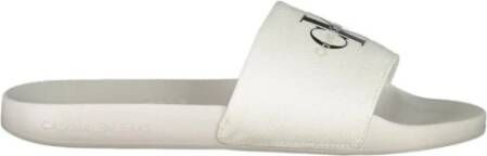 Calvin Klein Badslippers SLIDE MONOGRAM zomerschoen slippers badschoens strandschoen met logo-opschrift
