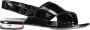 Calvin Klein Platte Gekruiste Voorkant Logo Sandaal Zwart Black Dames - Thumbnail 1