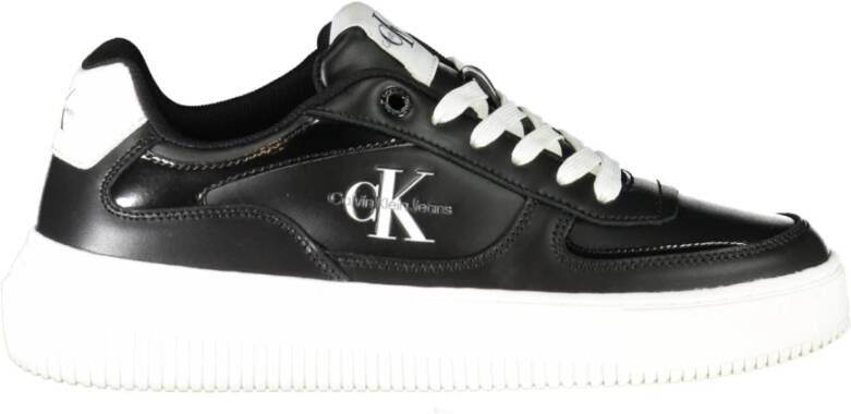 Calvin Klein Zwarte Polyester Sportieve Sneakers met Stijlvol Print Black Heren - Foto 4
