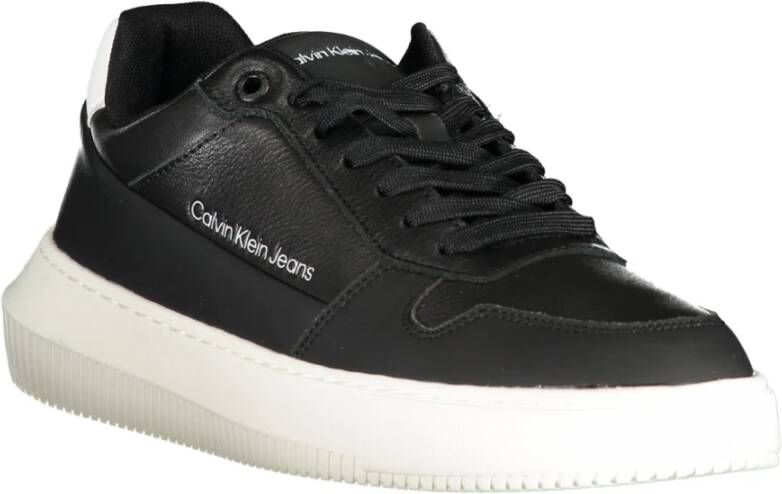 Calvin Klein Zwarte Polyester Sneaker met Contrasterende Details Black Heren - Foto 6