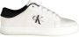 Calvin Klein Witte polyester sneakers met veters contrastdetails print logo White Dames - Thumbnail 13