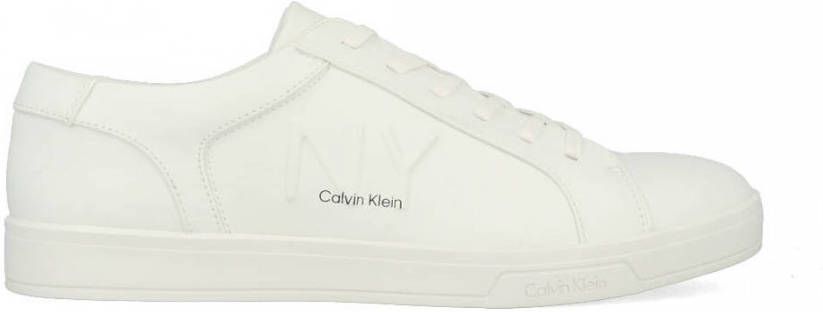 Calvin Klein Sneaker Laag Heren Boone Trend Clean White Volledig Leder Wit
