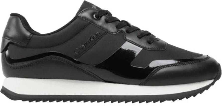 Calvin Klein Heren Zwarte Lage Top Sneakers Black Heren