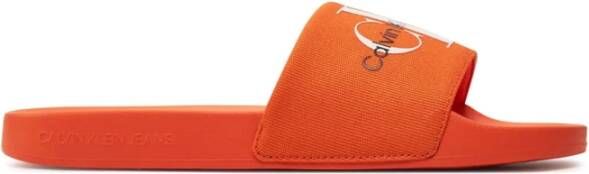 Calvin Klein Sliders Orange Heren