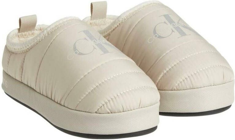 Calvin Klein Comfortabele Chic Dames Beige Pantoffels Beige Dames