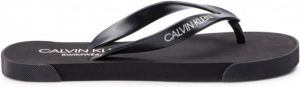 Calvin Klein Slippers met hiel en contrasterend en bovenste logo. Zwart Heren