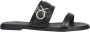 Calvin Klein Almond Slide Dames Leren Sliders Black Dames - Thumbnail 1