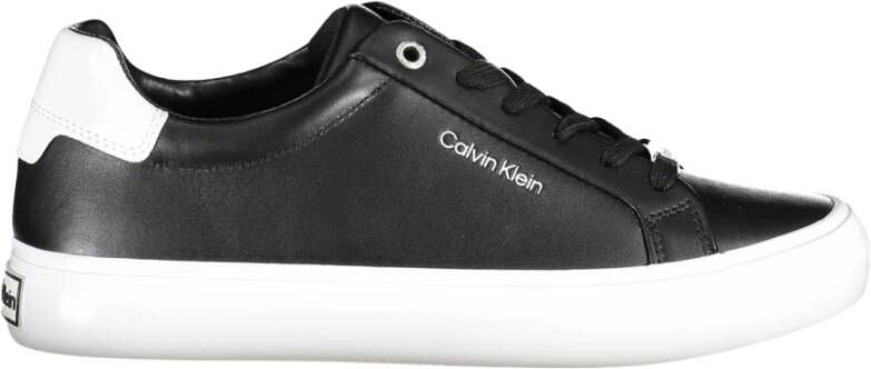 Calvin Klein Zwarte sneakers voor dames met contrasterende details Zwart Dames