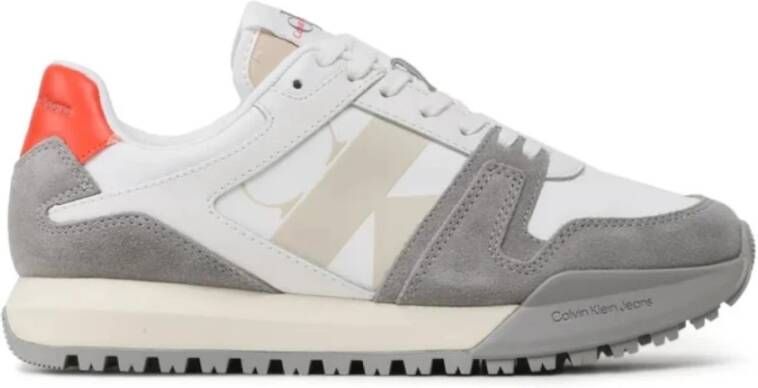 Calvin Klein Origineel Ontwerp Suède Sneakers Gray Heren