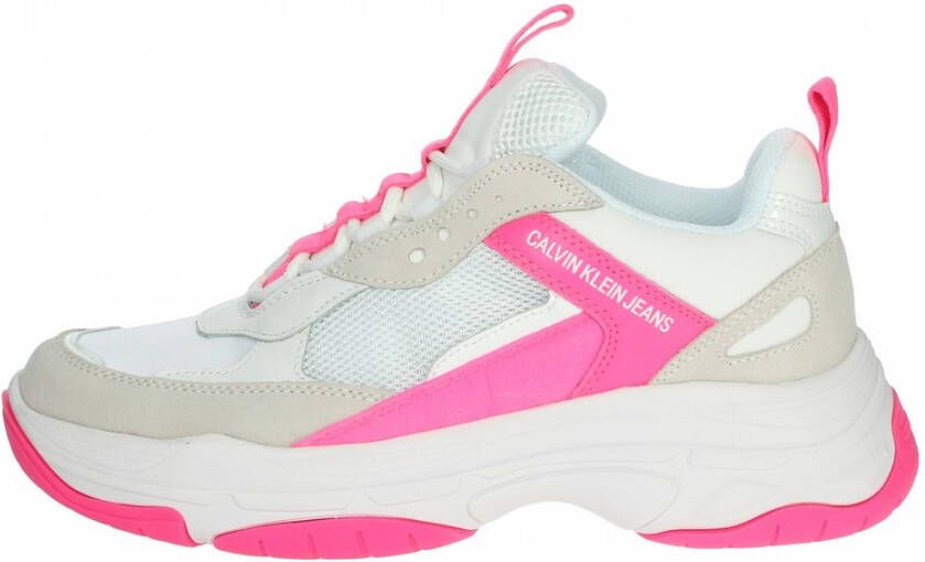 Calvin klein Sneakers Maya mesh licra 24e R0802 Jeans Roze Dames -  Schoenen.nl