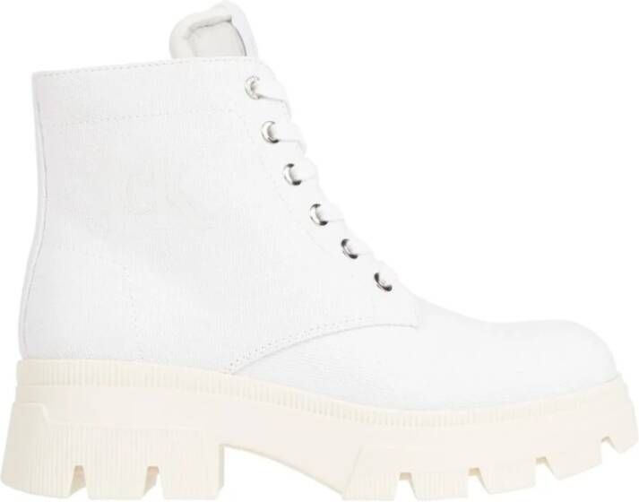 Calvin Klein Sneakers van Gerecycled Katoen White Dames