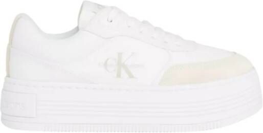 Calvin Klein Jeans Bright White-Creamy White Sneakers White Dames