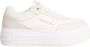 Calvin Klein Jeans Platte Lage Veterschoenen voor Dames Beige Dames - Thumbnail 6