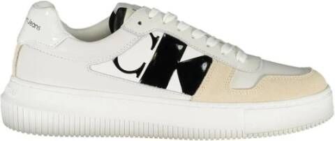 Calvin Klein Sportieve witte sneakers met logoprint
