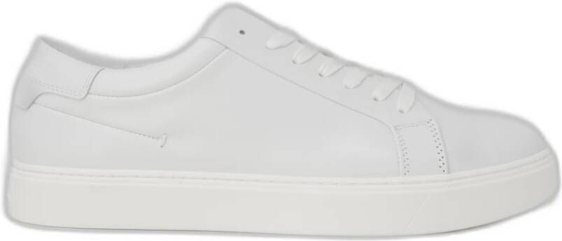 Calvin Klein Sportieve Leren Sneakers voor Mannen White Heren