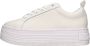 Calvin Klein Jeans Witte Leren Sneakers voor Vrouwen White Dames - Thumbnail 2
