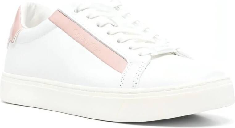 Calvin Klein Plateausneakers LOGO CUPSOLE LACE UP met veel logo-opschriften