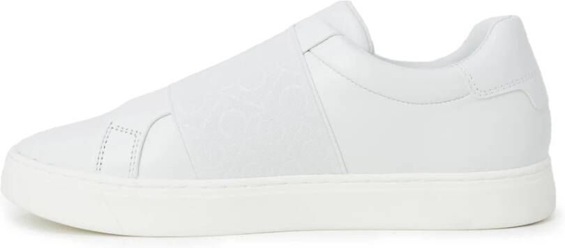 Calvin Klein Witte Leren Instap Sneakers White Dames