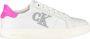 Calvin Klein Witte polyester sneakers met veters print contrastdetails logo White - Thumbnail 2