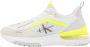 Calvin Klein Witte sneakers voor dames met fluorescerende accenten White Dames - Thumbnail 1