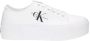Calvin Klein Witte Flatform Cupsole Lage Sneakers White Dames - Thumbnail 1
