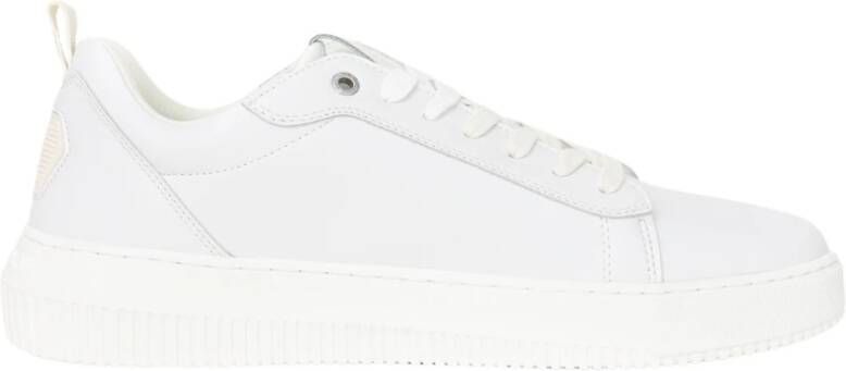 Calvin Klein Jeans Witte LowTop Leren Sneakers Eenvoudig Patroon