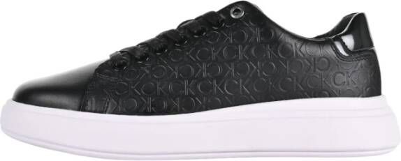 Calvin Klein Sneakers Raised Cupsole Lace Up Mono Mix in zwart