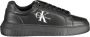 Calvin Klein Zwarte Polyester Sneaker met Contrasterende Details - Thumbnail 1