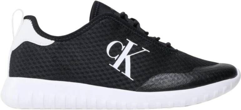 Calvin Klein Sportschoen met veters en contrasterende details Zwart Heren