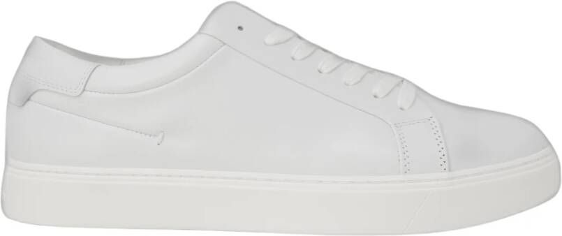 Calvin Klein Sportieve Leren Sneakers voor Mannen White Heren