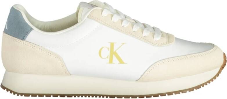 Calvin Klein Plateausneakers RETRO RUNNER ICONIC SNK freizeitschoen veterschoen lage schoen met zij ck-logo
