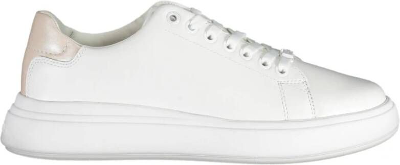 Calvin Klein Logo Sneaker voor dames met Contrasterende Details White Dames