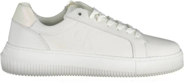 Calvin Klein Witte Polyester Sneaker voor Dames White Dames